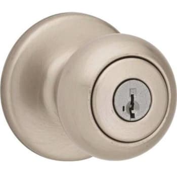 Image for Kwikset Cove Keyed Door Knob W/ Smartkey Security (Satin Nickel) from HD Supply