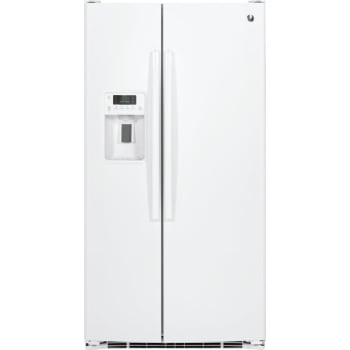 Ge 25.4 Cu. Ft. Side-by-side Refrigerator With Ice Maker White Energy Star