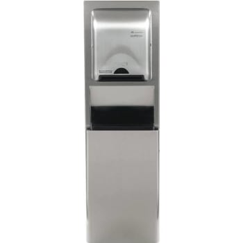 Image for Georgia Pacific 12 Gal. Touchless Recessed Trash Can (Stainless Steel) from HD Supply