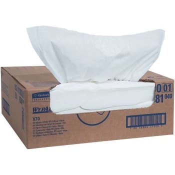 Image for WypAll X70 White Flat Sheet Box Long-Lasting Performance Reusable Cloths (300-Case) from HD Supply