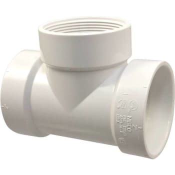 Image for Nibco 2 In. PVC DWV Hub X Hub X Fipt Test Tee Fitting from HD Supply