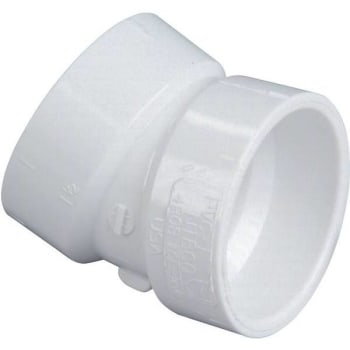 Nibco 4 In. PVC 22-1/2-Degree Hub X Hub Elbow