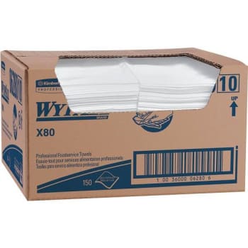 Image for Wypall X80 Anti-Microbial Extended-Use White Foodservice Towels (150-Case) from HD Supply