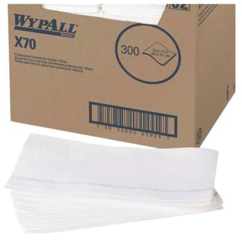 Image for WypAll X70 Extended-Use White Towels W/ Kimfresh Antimicrobial (300-Case) from HD Supply