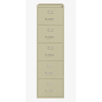 Image for Hirsh 26.5" Deep 5 Drawer Legal Width Commercial Vertical File Cabinet, Putty from HD Supply