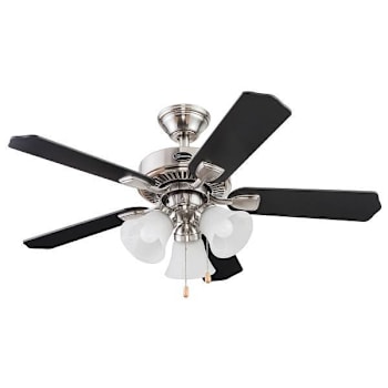 Seasons® Torrena™ 42 In. 5-Blade LED Ceiling Fan W/ Light (Black)