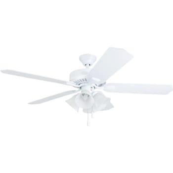 Image for Seasons® Camarillo 52 in Ceiling Fan w/ Frosted Glass Light (White) from HD Supply