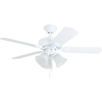 Seasons® 42 in 5-Blades Ceiling Fan w/ Light (White)