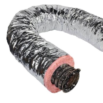 Master Flow 8 In. X 25 Ft. Insulated Flexible Duct R8 Silver Jacket
