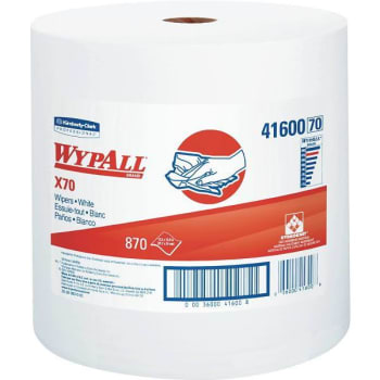 Image for WypAll X70 White Jumbo Roll Long-Lasting Performance Reusable Cloths (870-Case) from HD Supply