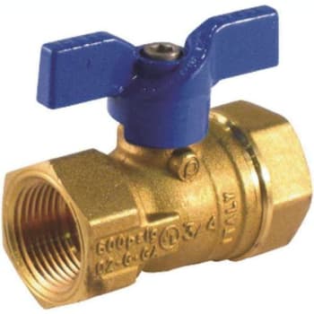 Jomar 3/4 In. FIP X FIP Gas Ball Valve W/ Threaded Connection And Side Tap