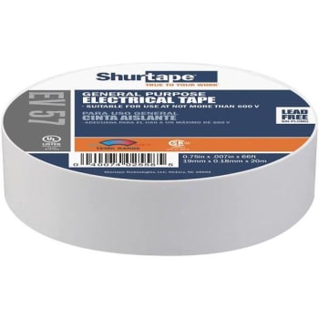 Image for Shurtape Ev 57 3/4 In. X 66 Ft. 7 Mil. Ul-Listed General Purpose Electrical Tape (Gray) from HD Supply