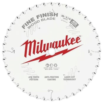 Image for Milwaukee 8-1/4 in. x 40-Tooth Carbide Fine Finish Circular Saw Blade from HD Supply
