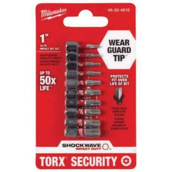 Image for Milwaukee Shockwave Impact Duty Alloy Steel Torx Security Screw Driver Bit Set from HD Supply