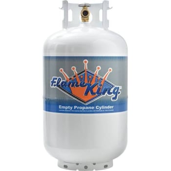 Image for Flame King 30 Lb. Empty Propane Cylinder W/ Overfill Protection Device Valve from HD Supply