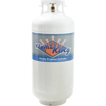 Image for Flame King 40 Lb. Empty Propane Cylinder W/ Overfill Protection Device Valve from HD Supply