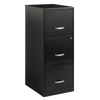 Image for Space Solutions 18" Deep 3 Drawer Letter Width Vertical File Cabinet, Black from HD Supply