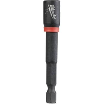 Milwaukee SHOCKWAVE Impact Duty 1/4 in. x 2-9/16 in. Alloy Steel Magnetic Nut Driver