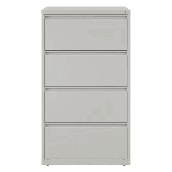 Image for Hirsh 30" Wide 4 Drawer Metal Lateral File Cabinet For Home And Office, Gray from HD Supply