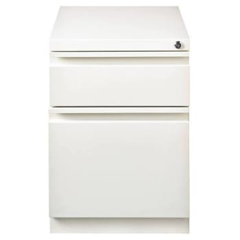 Image for Hirsh 20" Deep Mobile Pedestal File Cabinet, 2 Drawer Box-File, Letter Width, White from HD Supply