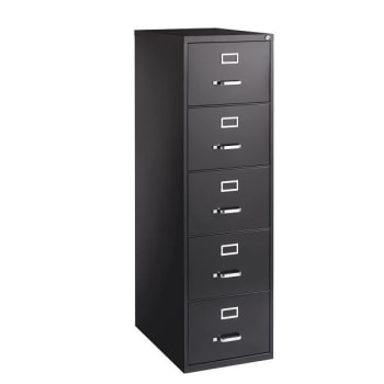 Image for Hirsh 26.5" Deep 5 Drawer Legal Width Commercial Vertical File Cabinet, Black from HD Supply