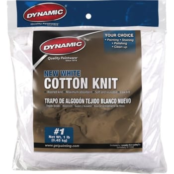 Image for Merit Pro Dynamic 1 Lb Bag New White Cotton Knit Wiping Cloth, Case Of 24 from HD Supply