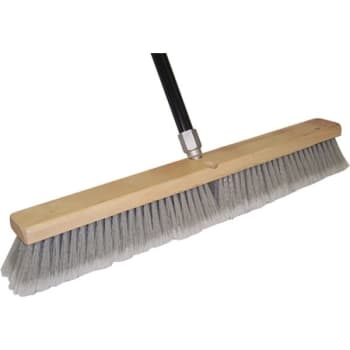 Image for DQB Industries 09975 24" Grey Flag Tip Floor Sweep w/ 60" Threaded Handle from HD Supply