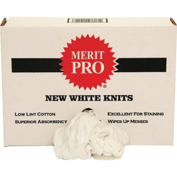 Image for Merit Pro MP01013 #10 8Lb Red Box White New Washed Knit Rag from HD Supply