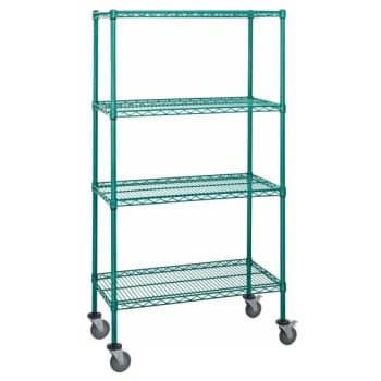 Image for Quantum Storage Systems Mobile Cart, 60"W X 18"D X 80"H Green Epoxy Finish from HD Supply