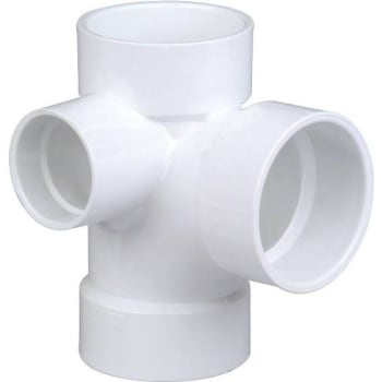 Image for Nibco PVC Sanitary Tee 3 In. X 3 In. X 2 In. X 2 In. W/ 90-Deg Left Inlet Hub Fitting from HD Supply