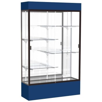 Ghent Waddell Spirit Navy Display Case Mirror Back W/ Dark Bronze Aluminum