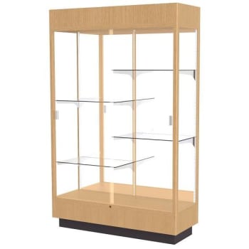 Ghent Waddell Heritage Wood Display Case Natural Maple Hardwood Finish