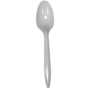 Image for Nutri-Bon Teaspoon Medium Weight White Poly Pack Case Of 1000 from HD Supply