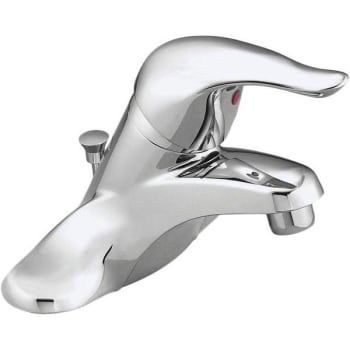 Moen 4 In. Centerset Low-Arc Single Handle Faucet With Metal Drain (Chrome)