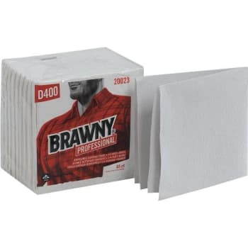 Image for Brawny Professional D400 1/4-Fold White Disposable Cleaning Towel (18-Case) from HD Supply