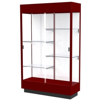 Image for Ghent Waddell Heritage Wood Display Case Cordovan Hardwood Finish W/ White Back from HD Supply