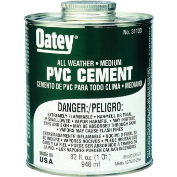 Oatey 32 oz. Medium All-Weather PVC Cement (Clear)