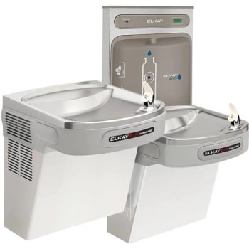 Elkay Ezh2o Bottle Filling Station W/ Bi-Level ADA  8 Gph Dual Hands-Free Activation Cooler