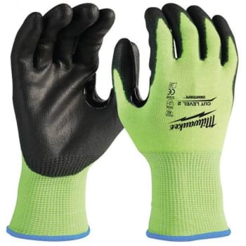 Image for Milwaukee Small High-Visibility Cut Resistant Work Gloves Polyurethane Dipped (12-Pack) from HD Supply