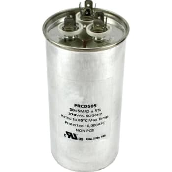 Image for 370 Volt 50/5 MFD Round Run Capacitor from HD Supply