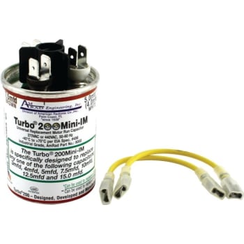 Image for 440 Volt 2.5-12.5 Mfd Round Universal Replacement Capacitor from HD Supply