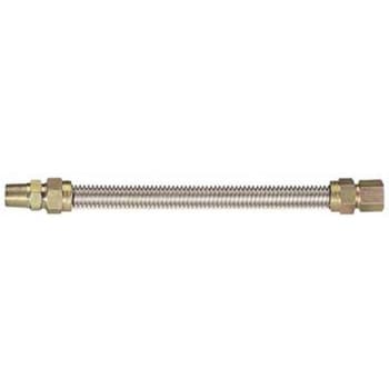 Image for Watts 1/2 In. Od 3/8 In. Id 1/2 In. Mnpt X 1/2 In. Fnpt 24 In. Long Stainless Steel Gas Connector from HD Supply