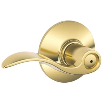 Image for Schlage F-Series Lock F40 Privacy Lever Accent Lever (Bright Brass) from HD Supply