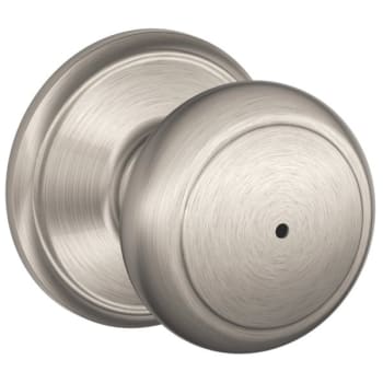 Image for Schlage F-Series Lock F40 Privacy Lever Andover Knob (Satin Nickel) from HD Supply