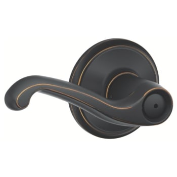 Image for Schlage F-Series Lock F40 Privacy Lever Flair Lever (Aged Bronze) from HD Supply