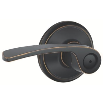 Image for Schlage F-series Lock F40 Privacy Lever Merano Lever (aged Bronze) from HD Supply