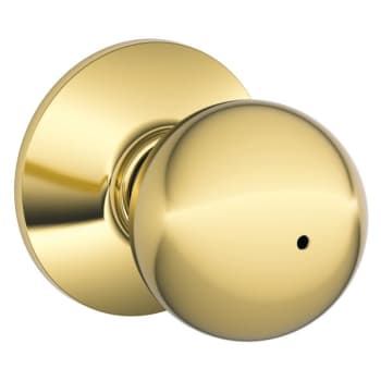Image for Schlage F-Series Lock F40 Privacy Orbit Knob (Bright Brass) from HD Supply