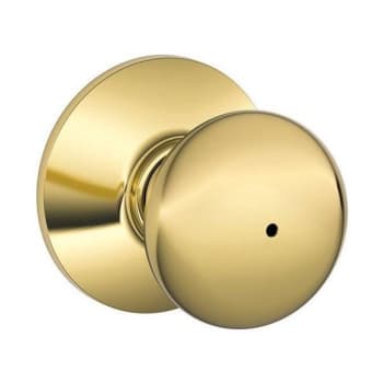 Image for Schlage F-Series Lock F40 Privacy Plymouth Knob (Bright Brass) from HD Supply