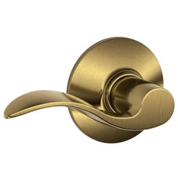 Schlage F-Series Lock F10 Passage Accent Lever Style (Antique Brass)