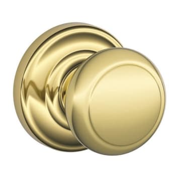 Image for Schlage F-Series Lock F10 Passage Andover Knob Style (Bright Brass) from HD Supply